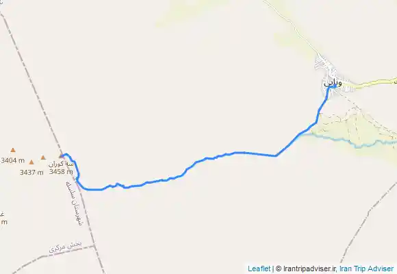 ترک جی پی اس قله سکوزان از روستای ونایی