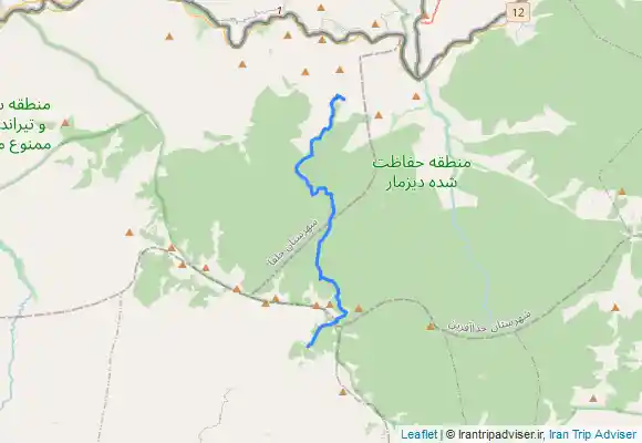 ترک جی پی اس آستامال به اشتبین Cheshmeqān - Oshtūbīn