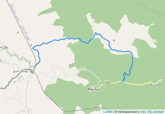 ترک جی پی اس خط الراس شمالی آندره به شاه معلم به گرد سایه و توریشوم به زودل