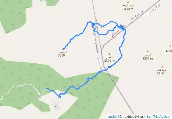 ترک جی پی اس قله خرونرو