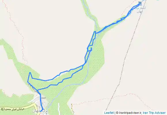 ترک جی پی اس Barge Jahan waterfall آبشار برگ جهان