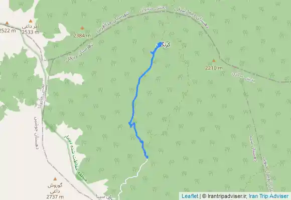 ترک جی پی اس پیمایش چیچکلی به کرینگان ( جنگل نوردی )