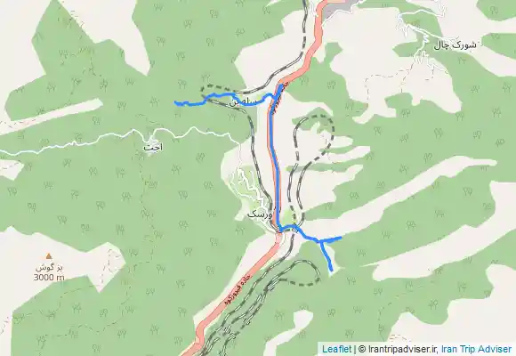 ترک جی پی اس آبشار ورسک و آبشار سله بن