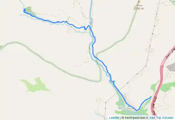 ترک جی پی اس Sangān-e Bālā - آبشار سنگان Sangan Waterfall - امامزاده - Bāgh Darreh