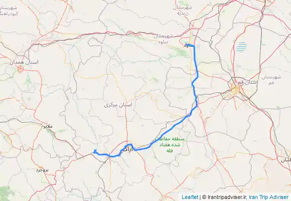 ترک جی پی اس لجور تا ساوه