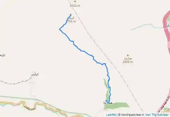 ترک جی پی اس قله کرچان ،روستای همه جا