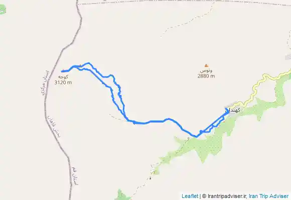 ترک جی پی اس قله کوجه تفرش