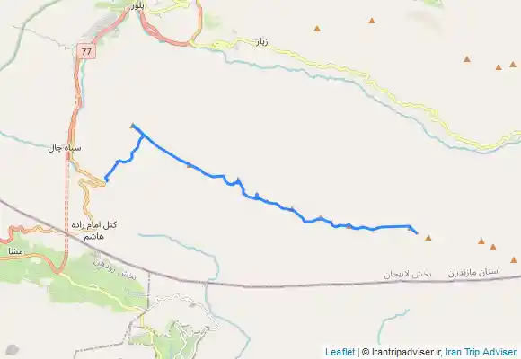 ترک جی پی اس خط الراس بزمچال،میانرود،نور لاسم ،چنگیزچالها به پروانه ها
