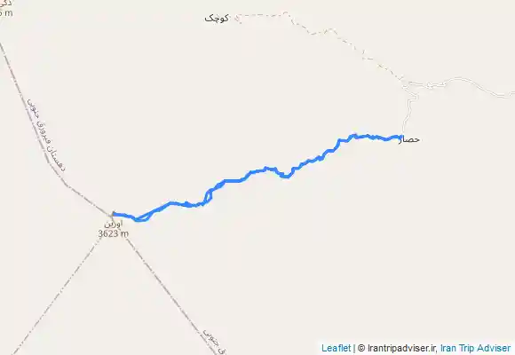 ترک جی پی اس قله اورین از روستای حصار