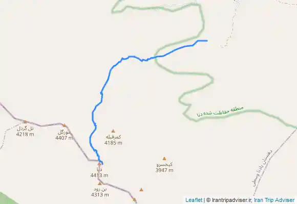 ترک جی پی اس صعود به قله دنا (قاش مستان) طرح سیمرغ استان کهگیلویه و بویراحمد