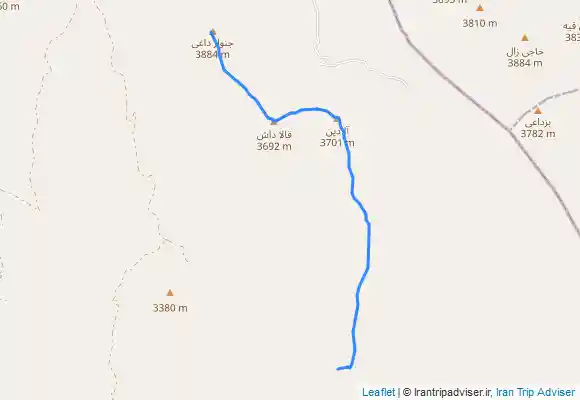 ترک جی پی اس صعود به قله جنوار داغی سراب