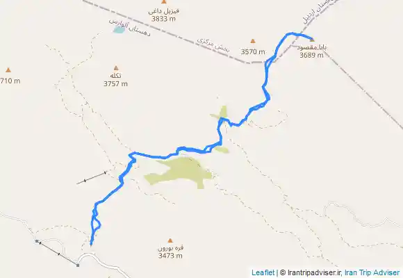 ترک جی پی اس قله بابا مقصود از مسیر پیست اسکی آلوارس baba maqsood peak from alvars ski resort