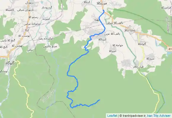 ترک جی پی اس مسیر برگشت از هفت ابشار