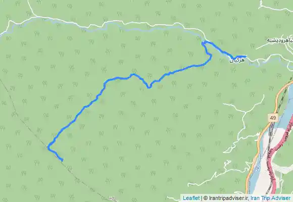 ترک جی پی اس هرکیان به آبشار خولک