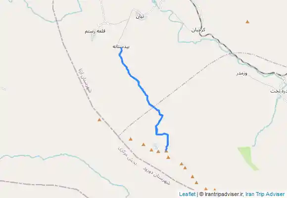 ترک جی پی اس قله سنبران از بیدستانه