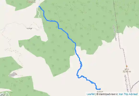 ترک جی پی اس مسیر صعود و فرود به قله خرو نرو از روستای ورپی