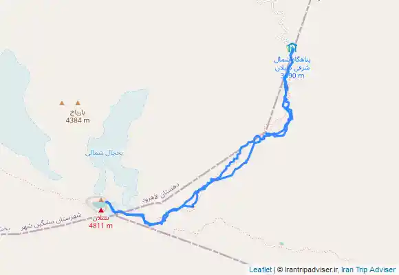 ترک جی پی اس قله سبلان ،سلطان (طرح سیمرغ)  SABALAN PEAK , ARDABIL , IRAN