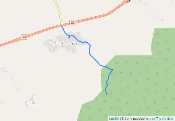 ترک جی پی اس آبشار چقر بش قارداش کلاله راه دسترسی ماشین