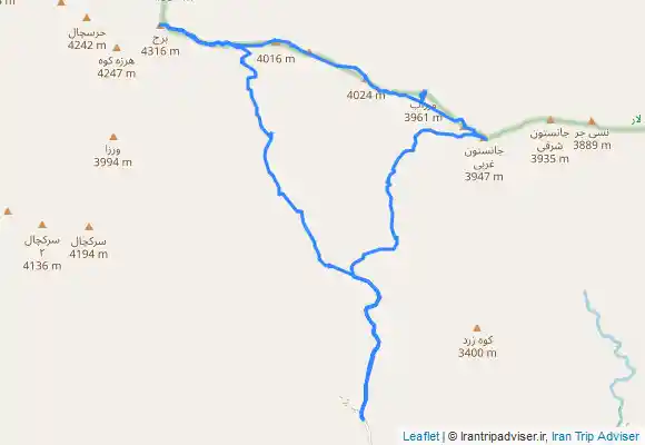 ترک جی پی اس قله برج خلنو- قله ورزاب(۱و۲و۳و۴و۵)- قله جانستون از لالان