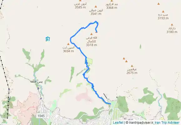 ترک جی پی اس صعود به قله کلکچال از پارک جمشیدیه