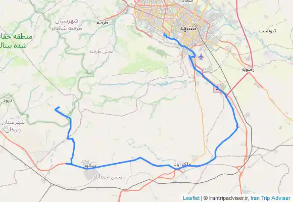 ترک جی پی اس Dīzbād-e Bālā - قله قوچگر - Reẕā Shahr