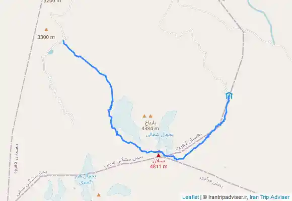 ترک جی پی اس قله سبلان(سلطان ساوالان)-از مسیر شمال شرقی(پناهگاه و حسینیه) به قارتال داشی و قره گل