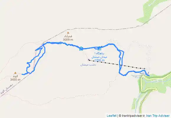 ترک جی پی اس قله الوند همدان