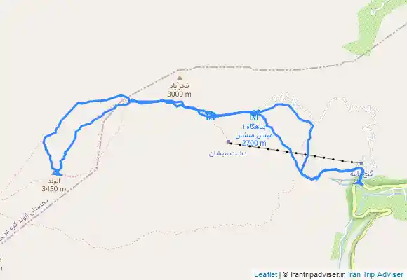 ترک جی پی اس The Mount Alvand قله الوند -همدان