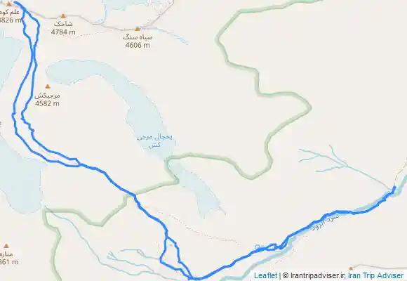 ترک جی پی اس قله علم کوه، از مسیر حصارچال