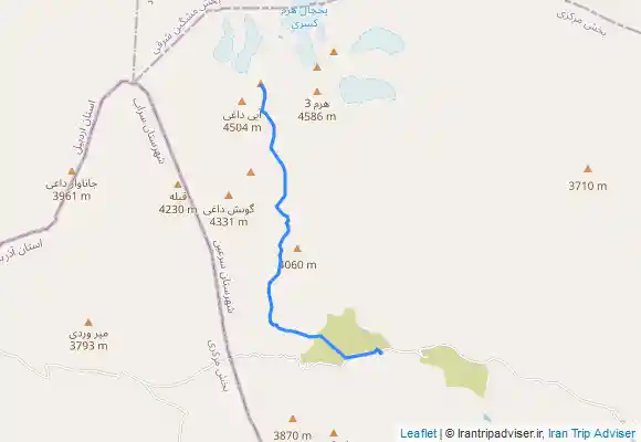 ترک جی پی اس صعود به قله کسری از قلل سلطان سبلان