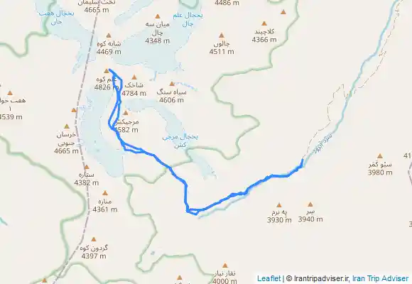 ترک جی پی اس صعود قله علم کوه از دشت هسارچال