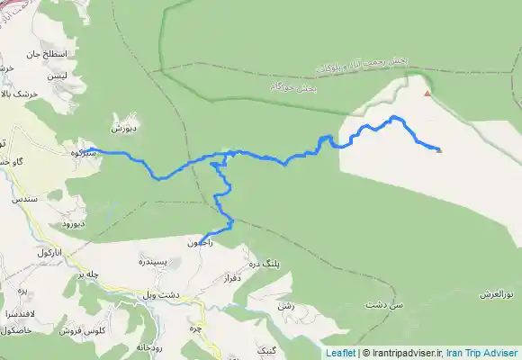 ترک جی پی اس Masir-e-Raft ( Shirkooh-Dorfak ) &amp;amp; Bargasht ( Dorfak-Rajeoun )