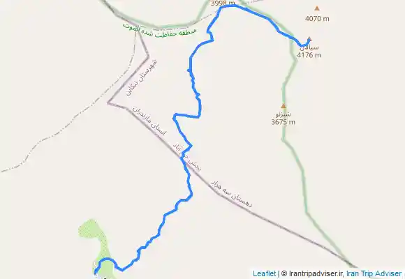 ترک جی پی اس قله سیالان از هنیز صعود یک روزه