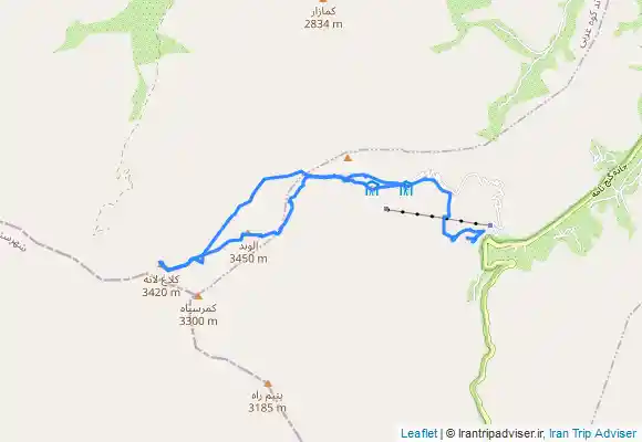 ترک جی پی اس قلل الوند و کلاغ‌لانه همدان