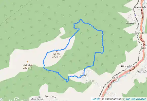 ترک جی پی اس قله ارفع کوه سوادکوه رفت از جنوبی برگشت شمالی