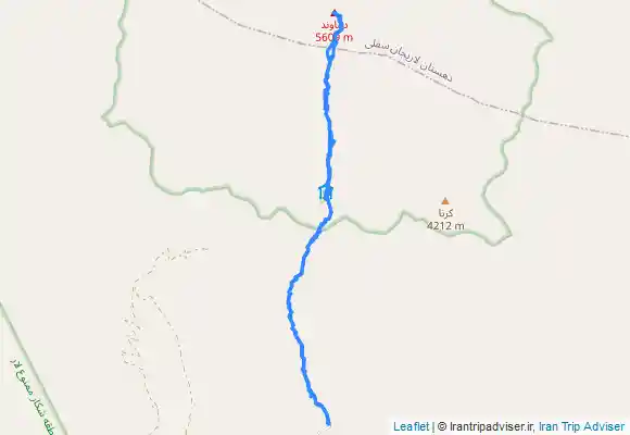 ترک جی پی اس قله دماوند از جبهه جنوبی Damavand peak from south front 