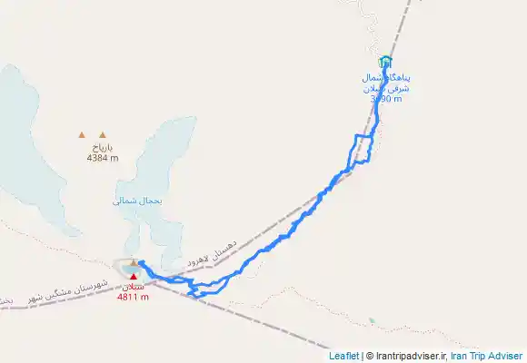 ترک جی پی اس قله سبلان (ساوالان) SABALAN PEAK 4811