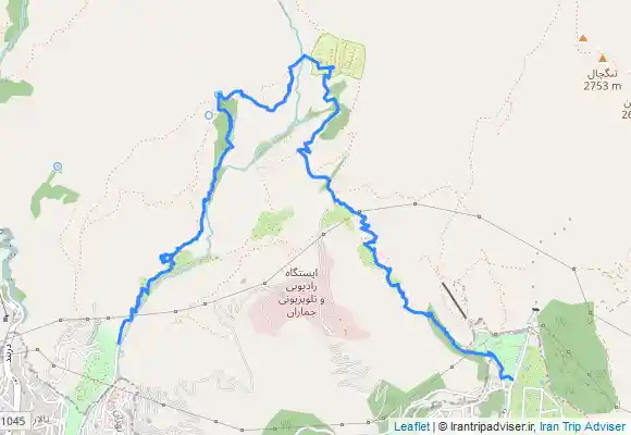 ترک جی پی اس گلاب دره به کلکچال، برگشت به پارک جمشیدیه