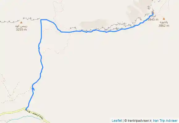 ترک جی پی اس قله پاشوره از لاسم