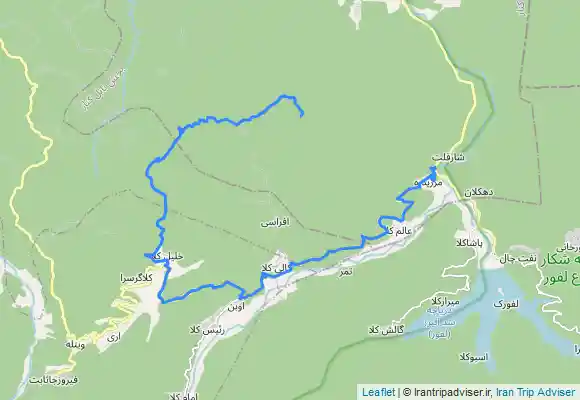 ترک جی پی اس جاده سد لفور به هفت آبشار تیرکن