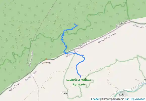 ترک جی پی اس پیمایش از پشت لت به آبشار اوبن