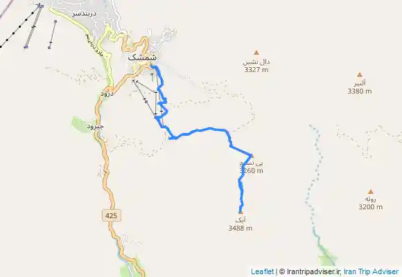 ترک جی پی اس قله‌ی آبک (اوئَک)