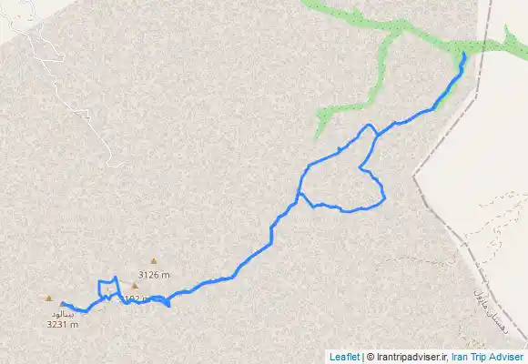 ترک جی پی اس قله بینالود از روستای فریزی