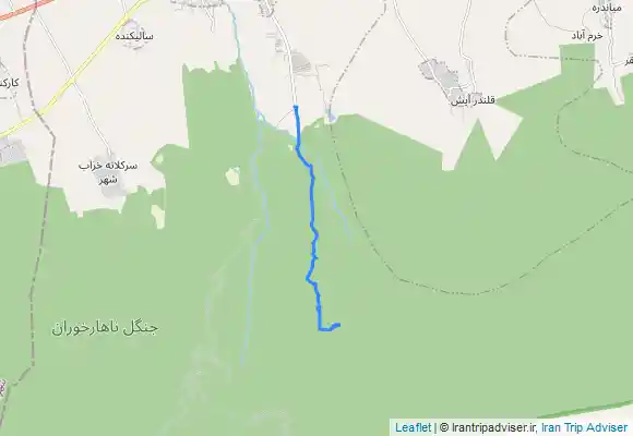 ترک جی پی اس آبشار جنگل درازنو