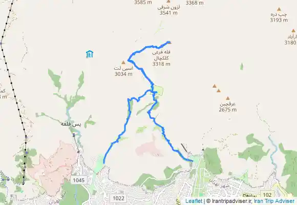 ترک جی پی اس دره گلابدره - پناهگاه کلکچال - قله کلکچال - پارک جمشیدیه