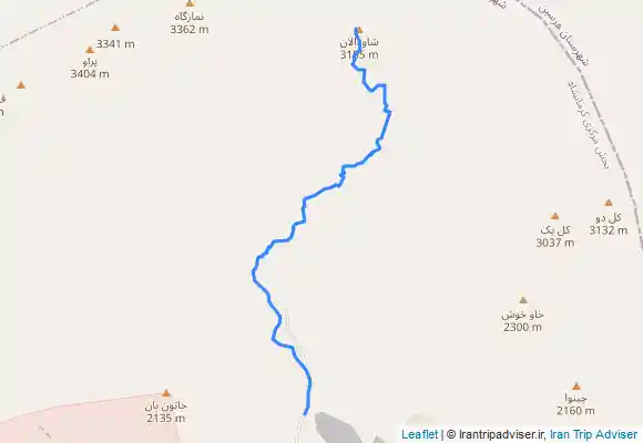 ترک جی پی اس صعود به قله شاودالان