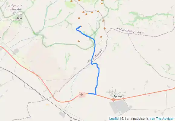 ترک جی پی اس قله قوچگر از دیزباد (سالگرد باباکوهی) Quchgar Peak from Dizbād-e bāla