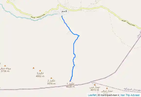 ترک جی پی اس مسیر صعود به قله انگمار از خط الراس دوبرار