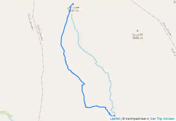 ترک جی پی اس قله هفت خان ازروستای سپهسالار