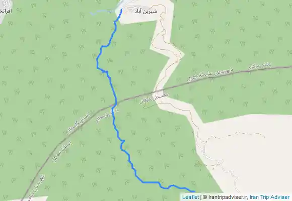 ترک جی پی اس پیمایش روستای شیرین‌آباد به جنگل ابر